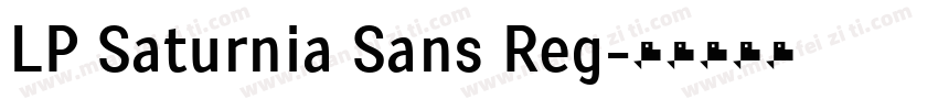 LP Saturnia Sans Reg字体转换